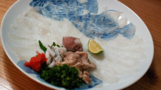 かわはぎの薄造り