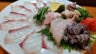 石鯛の御造り(薄造り)